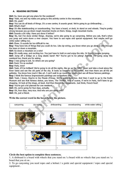 Present Continuous Esl Dialogue Comprehension Exercises Worksheet In
