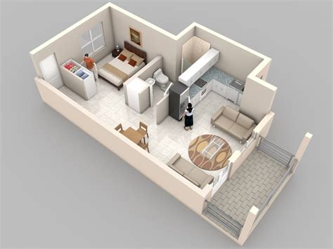 Planos De Apartamentos Pequeños De Un Dormitorio Diseños Construye Hogar