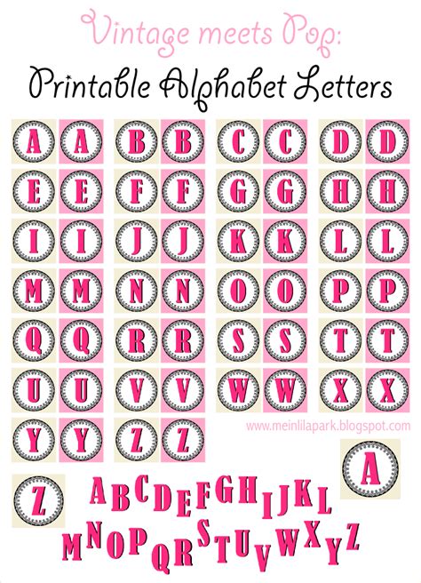 Free Printable Vintage Ornament Alphabet Letters Ausdruckbare