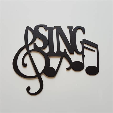 Sing Word With Notes Metal Wall Décor Music Decor Music Art Musical