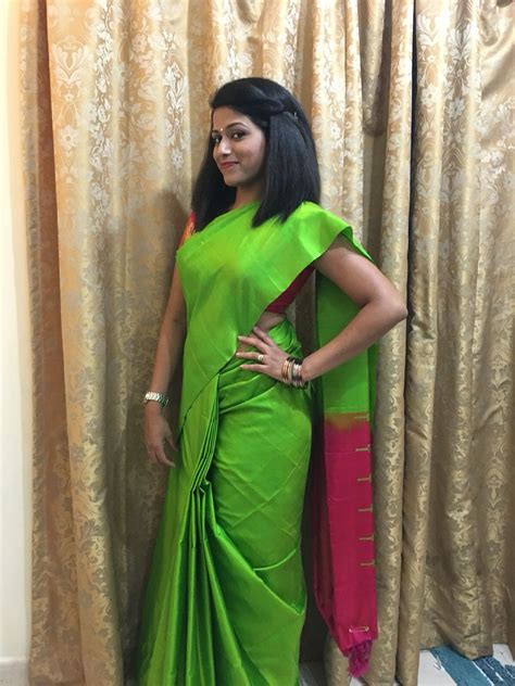 So here we have a great collection of blue and pink. Parrot green n pink combination soft silk gadwal saree ...