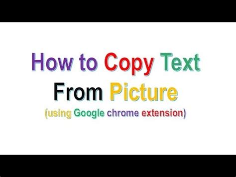How To Copy And Extract Text From Picture Using Google Chrome