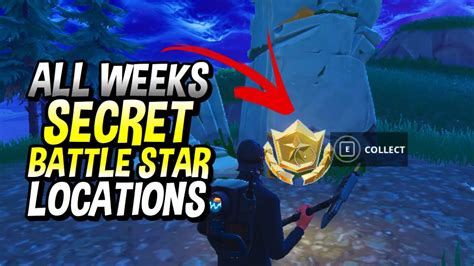 All Weeks Secret Battle Star Locations Fortnite Hidden Tier Locations