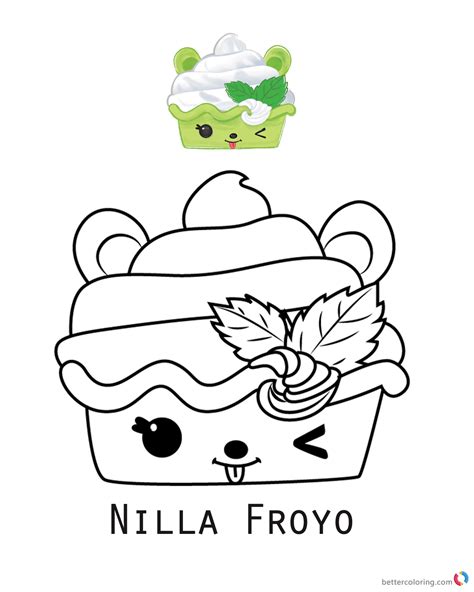 Num Noms Coloring Sheet Series 2 Nilla Froyo - Free Printable Coloring