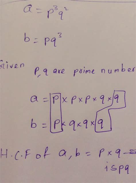 If Two Positive Integers A And B Are Written As A P3q2 And B Pq3