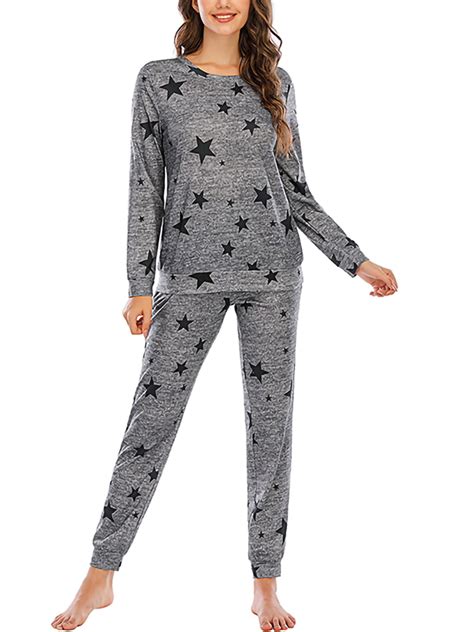 Women Autumn Winter Sleepwear Pajamas Woman Long Sleeve Nightwear Pjs Sets Cotton Jumper