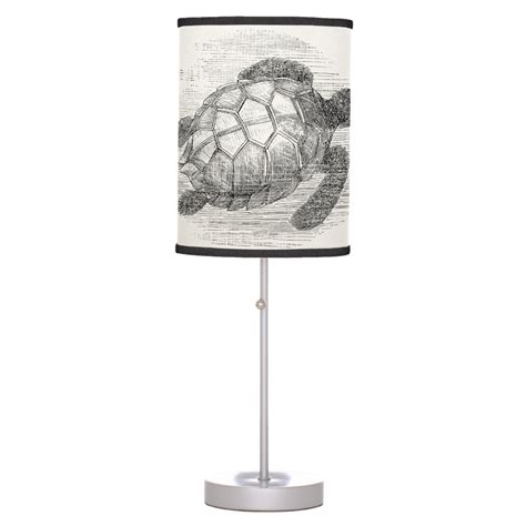Vintage Sea Turtle Personalized Marine Turtles Table Lamp Zazzle