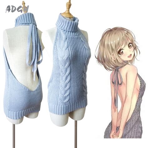 2017 Super Sexy Virgin Killer Sweater Japanese Anime Cosplay Backless