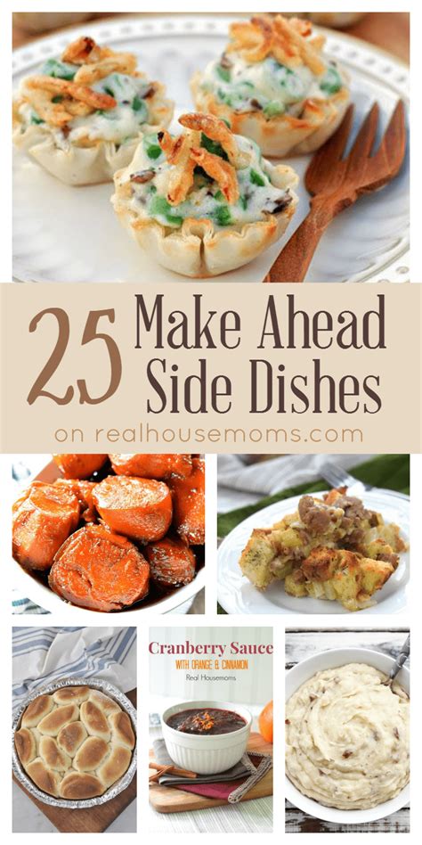 Enjoy easy ideas for holiday parties and holiday dinners, including the perfect eggnog and classic christmas cookies. 25 Make Ahead Side Dishes ⋆ Real Housemoms