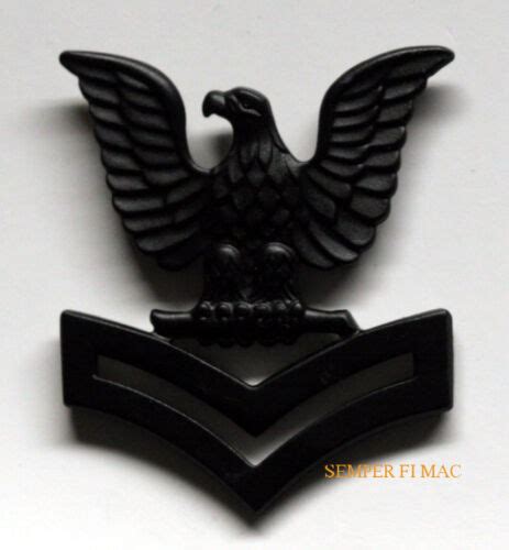 2nd Class Petty Officer Po2 Regulation Hat Cap Black Metal Pin Up Us