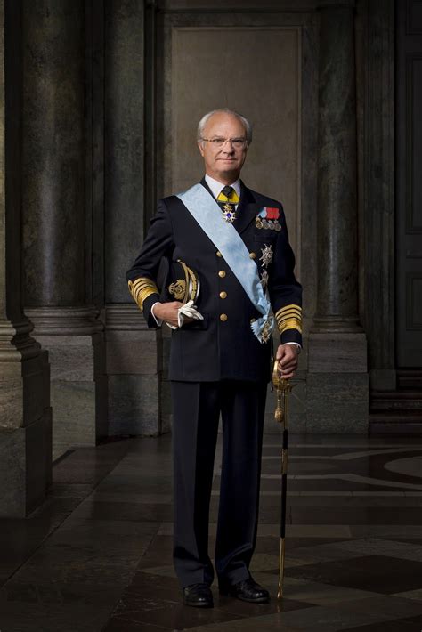 Hm King Carl Xvi Gustav Of Sweden Official Portrait Norfolk