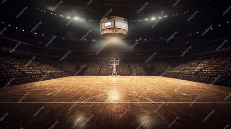 Premium Ai Image Professional Basketball Court Arena