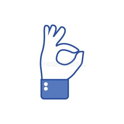 Hand Gesture With Ok Oaky Sign Social Icon Hand Gesture Like