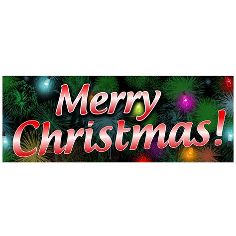 4 X 2 Merry Christmas Banner Decorative Holiday Party Hanging Vinyl