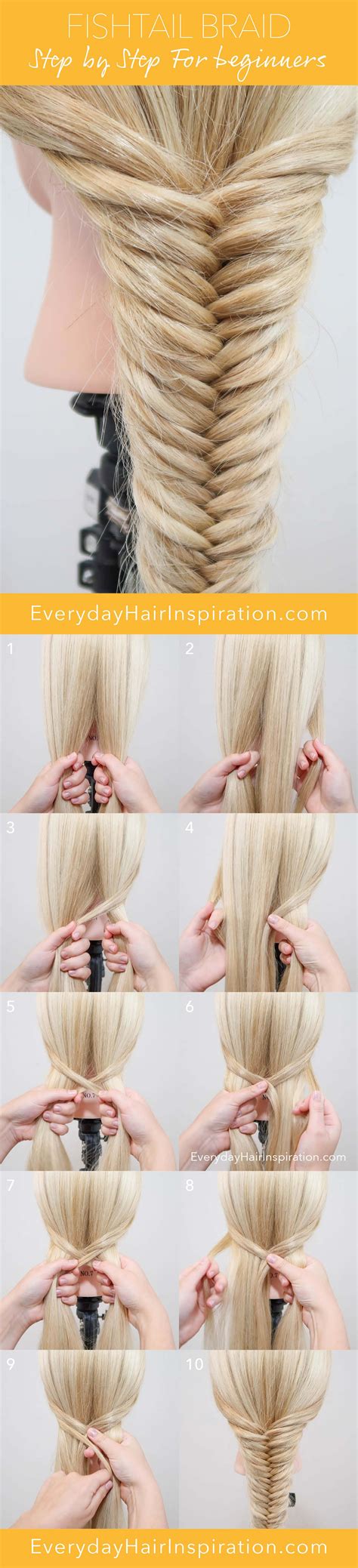 Fishtail Braid Step By Step The Easiest Braid Ever Everyday Hair