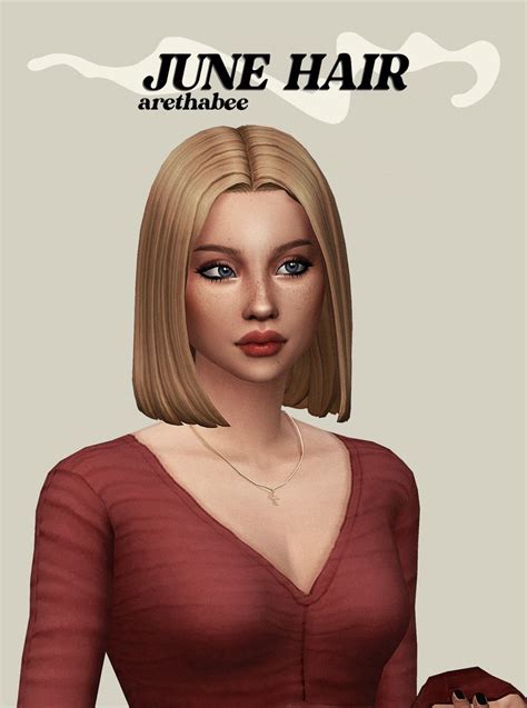June Hair Aretha Sims Hair Sims Sims 4