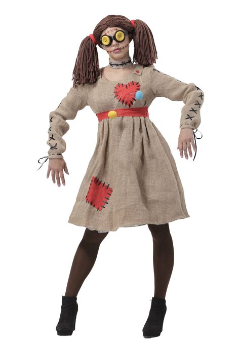 Burlap Voodoo Doll Costume For Women Womens Costumes
