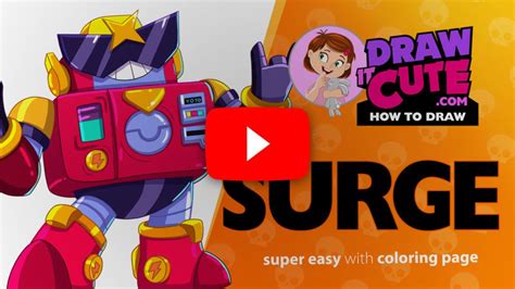 Surge attacks foes with energy drink blasts that split in two on contact. How to draw Surge | Brawl Stars - Draw it cute in 2020