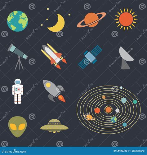 Astronomy Icon Set Included The Icons As Stars Space Universe