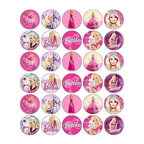 Barbie Edible Cupcake Toppers