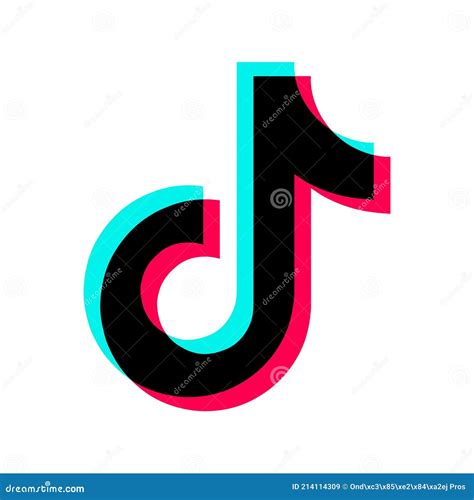 Tik Tok Editorial Icon Social Media Logo Isolated On Background