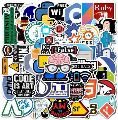 50100pcs Coding Programming Stickers Developers Coders Etsy
