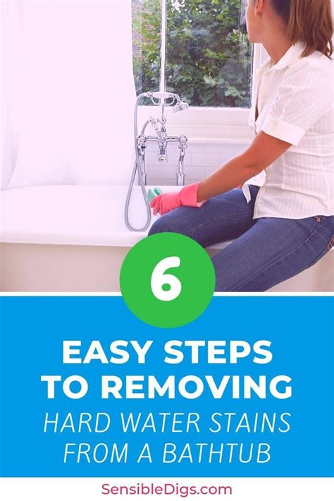 I sprayed bleach cleaner on the bathtub and then left it when a repairman arrived. How to Remove Hard Water Stains from a Bathtub (6 Steps ...