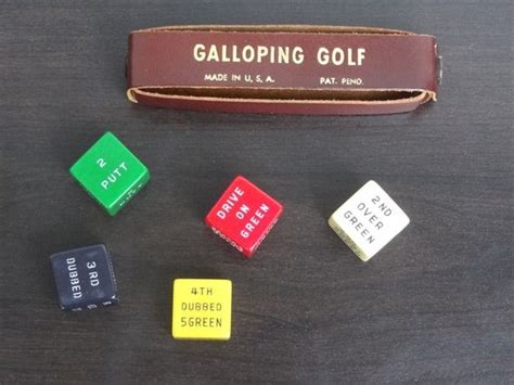 Vintage Galloping Golf Dice Game 1940s By Marketplacevintage