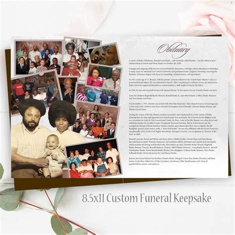 Funeral Program Editable Template Celebration Of Life Etsy With