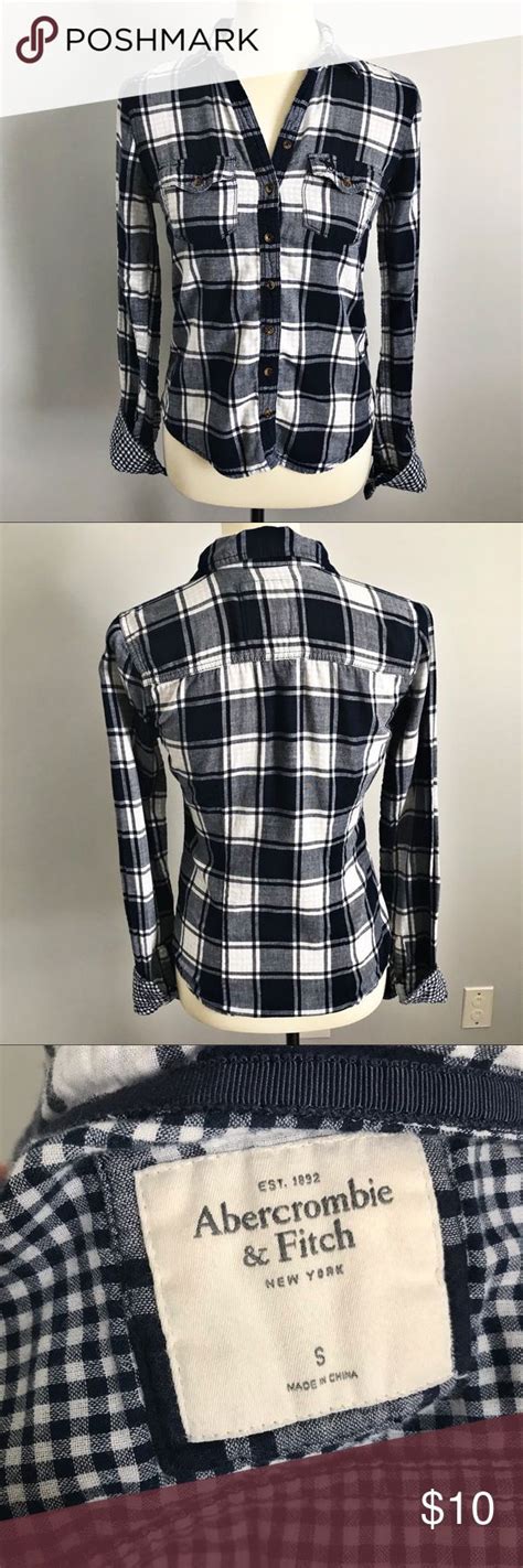 4 10⭐️ Abercrombie And Fitch Plaid Button Down Clothes Design Abercrombie And Fitch Tops