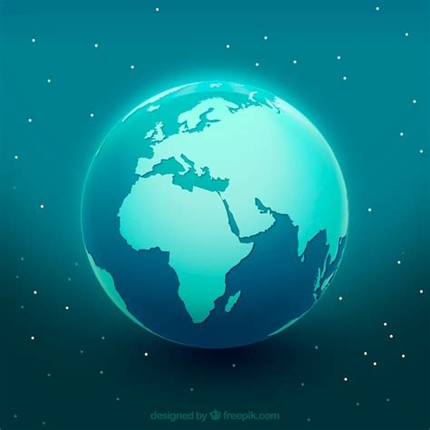 Free Vector Blue Earth Globe