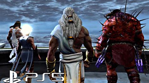 God Of War Ps5 Gods Vs Titans And Kratos Fight Scene At Mount Olympus