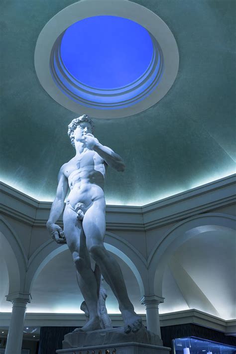 Nude Perfection Michelangelos David Under A Blue Oculus Photograph By Georgia Mizuleva