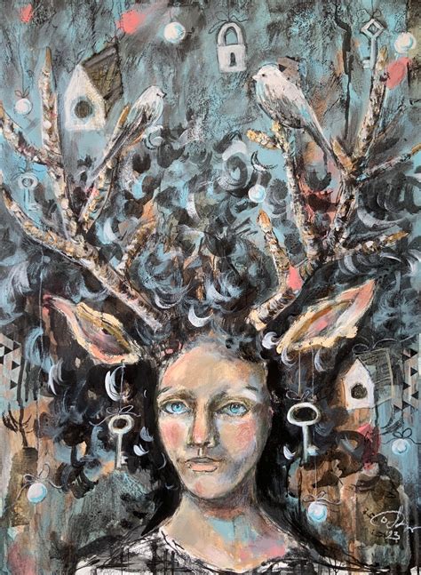 Fairy Deer Fantasy Fairy Tale Portra Pintura Por Alexandra Jagoda