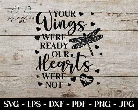 Your Wings Were Ready Svg Memorial Svg Sympathy Svg Etsy Uk