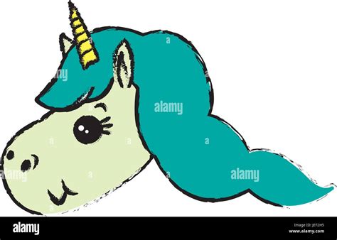 Cute Comic Unicorn Horse Fantasy Animal Stock Vector Image And Art Alamy