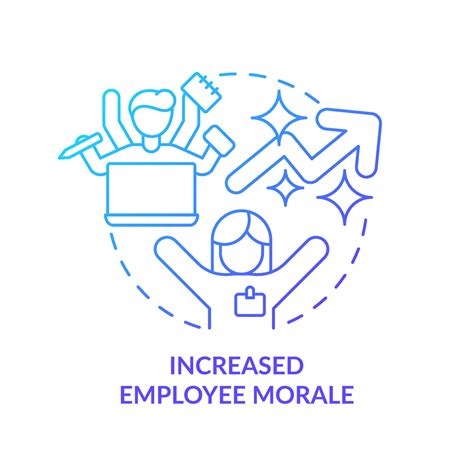 Increased Employee Morale Blue Gradient Concept Icon Business Clarity
