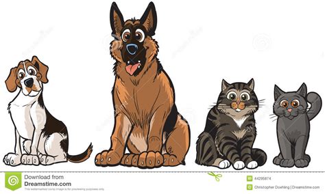 It wasn't long until the best friends started going on their first trips together. Group Of Vector Cartoon Dogs And Cats Stock Vector ...
