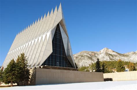 The Cadet Chapel At The Us Air Force Academy In Colorado