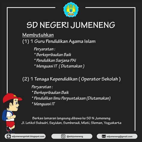 Contact lowongan kerja bukittinggi on messenger. Lowongan Guru SD Negeri Jumeneng Sleman | UNY COMMUNITY