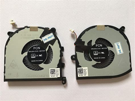 Hk Part Replacement Fan For Dell Xps 15 9560 Cpugpu Cooling Fan 2 Fans