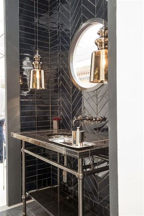 Black wall tiles are a great choice for black bathrooms of all sizes, although they will look their glamorous best in a large family bathroom. 31 shiny black bathroom tiles ideas and pictures 2020