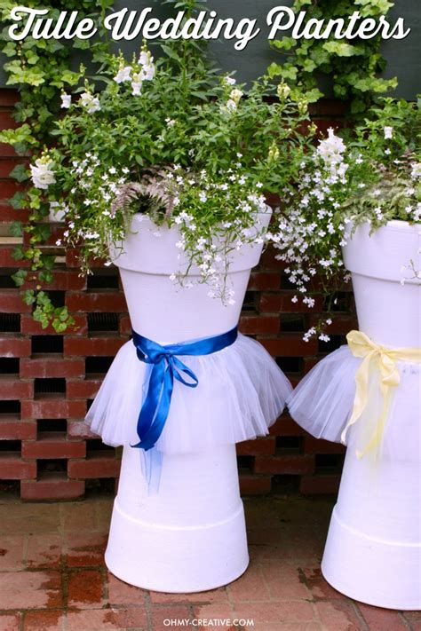 Tulle Diy Wedding Flower Pots Oh My Creative 804