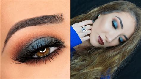 Which eye colour you get is primarily determined from genetic. Blue-Green Smokey Eye & Brown Lips Makeup Tutorial ...