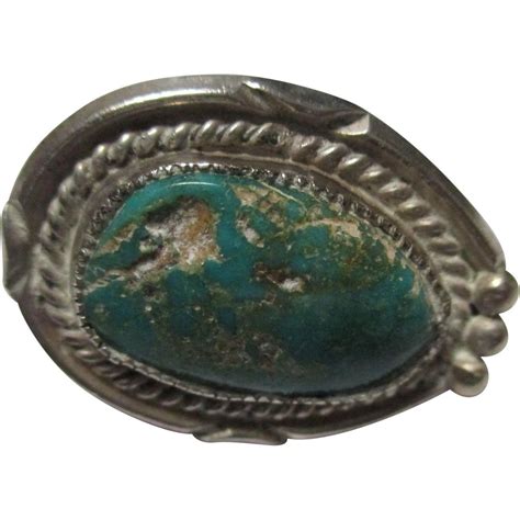 Vintage Sterling Silver Turquoise Ring Found At Rubylane Com