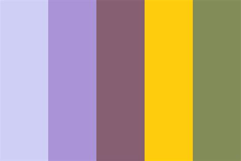 Purple Yellow Moss Color Palette