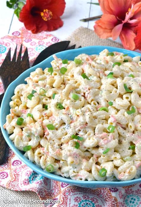 2 scoops rice, 1 scoop mac salad? Authentic Hawaiian Macaroni Salad Recipe - Gonna Want Seconds