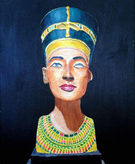 How To Paint Nefertiti Bust In Acrylic — Online Art Lessons