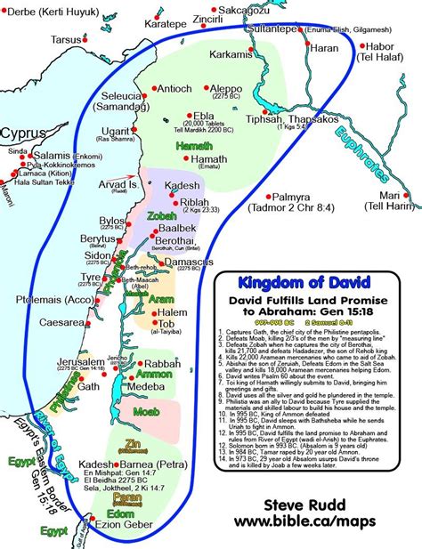 Maps Of Biblical Abrahams Lands Of David 964 924 Bc 1 Kings 1 11