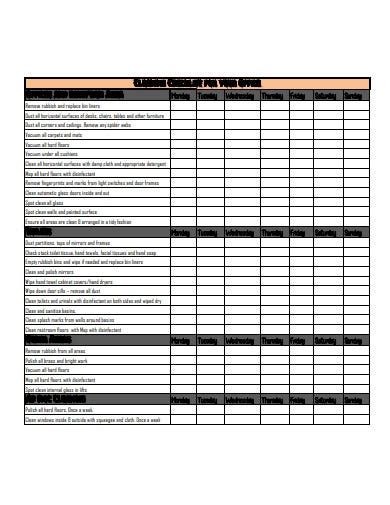 Printable Office Cleaning Checklist Pdf